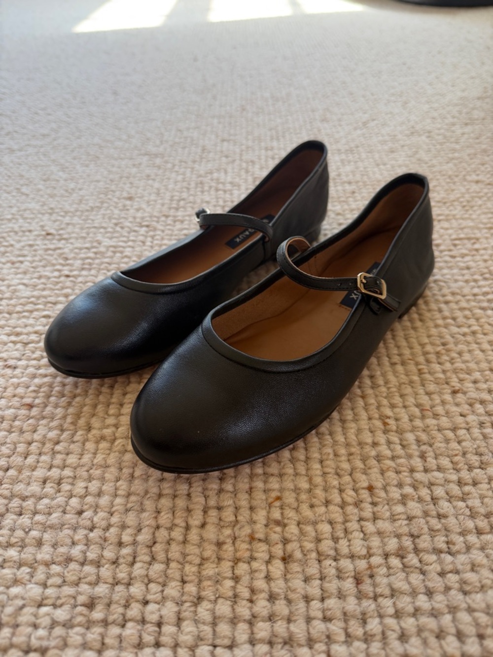 Margaux Black Leather The Demi Jane Flats
